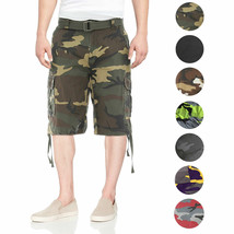 Men&#39;s Tactical Combat Military Army Cotton Twill Camo Cargo Shorts With ... - £21.64 GBP+