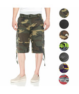 Men&#39;s Tactical Combat Military Army Cotton Twill Camo Cargo Shorts With ... - £21.89 GBP+
