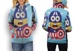 Despicable Me Captain America The Minions Despicable Me  Womens Graphic Zipper H - £27.87 GBP+