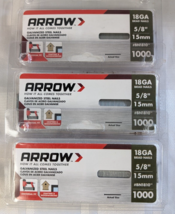 ARROW STEEL 18GA BRAD NAILS 5/8&quot; 15MM #BN1810 NEW 1000 NAILS LOT OF 3 - ... - $34.99