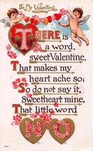 To My Valentine~There Is A Word That Makes My Heart ACHE-LITTLE Word No Postcard - £7.57 GBP