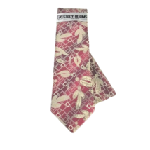 Stacy Adams Men&#39;s Tie Hanky Set Fuchsia Pink Bone Cream Microfiber 3.25&quot; Wide - £17.57 GBP