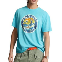 New Polo Ralph Lauren Classic Fit Polo Surf T-Shirt $75 Large Perfect Tu... - £36.53 GBP