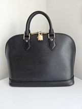 Vintage Louis Vuitton Bag Alma epi black classic Leather Tote Shopper handbag  - £432.08 GBP