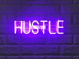 New Hustle Gift Lamp Room Love Acrylic Light Neon Sign 15&quot;x6&quot; - £67.55 GBP