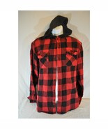 Burnside Black and Red plaid button up shirt and hoodie Size XL - $659.71 MXN
