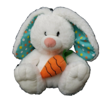 American Greetings Easter Bunny Plush Nibbles Carrot White Polka Dot Rabbit - £8.15 GBP