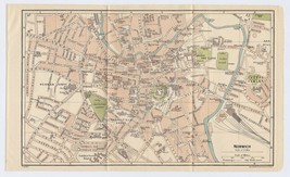 1924 Original Vintage City Map Of Norwich / Norfolk / England - £17.13 GBP
