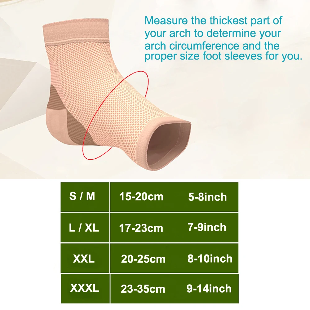 Sporting 1Pair Plantar Fasciitis Socks with Arch Support - Ankle Compression Sle - £28.95 GBP