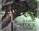 Stock Whip Australian Nylon Whip 04 feet long 18inches Bamboo Wood Handl... - £149.45 GBP