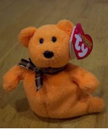 TY Halloweenie Beanies HAUNTED ORANGE TEDDY BEAR GHOST 2007 w/ TAG - £11.61 GBP