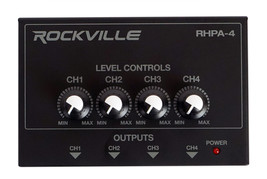 Rockville RHPA4 4 Channel Professional Headphone Amplifier Stereo or Mon... - $64.99