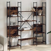 Bookshelf Smoked Oak 155.5x24x166.5 cm Engineered Wood - £75.27 GBP