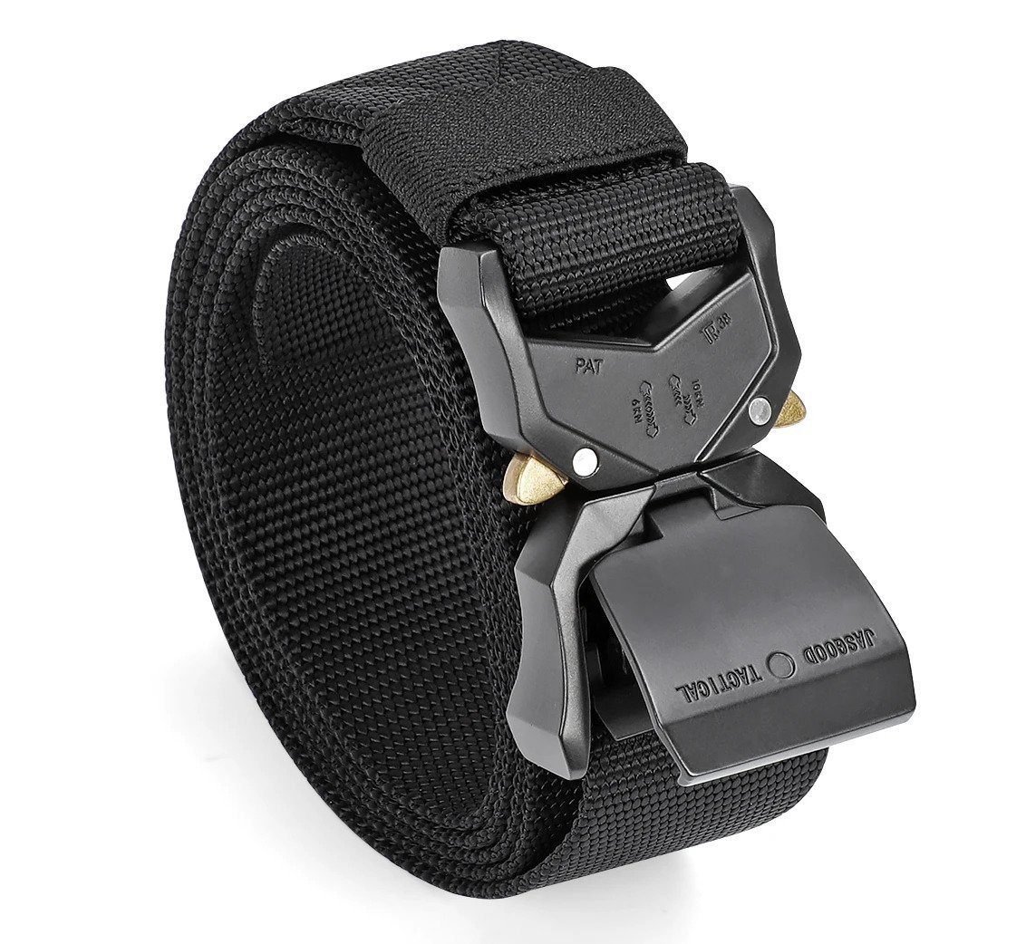 Men Nylon Belt Military Use Web Belt Heavy-Duty Quick-Release Metal Buckle - £12.78 GBP