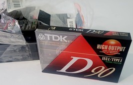 TDK - D90 High Output Blank Cassette Tapes - Lot of 6 New Sealed - Japan - £10.95 GBP
