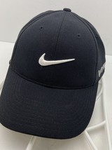 Nike Golf Flexfit Cap Hat Small Medium Black White Logo RZN - $13.86