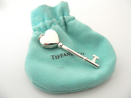 Tiffany &amp; Co Heart Key Locket Pendant Charm 4 Necklace Love Gift Pouch T and Co - £438.04 GBP
