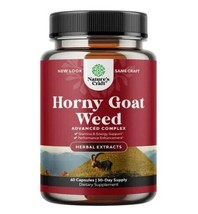 Nature&#39;s Craft Horny Goat Weed for Energy Male Enhancement - 60 Capsules - £14.40 GBP
