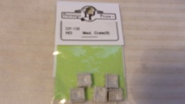 HO Scale Durango Press Set of 5 Medium Crates, DP-1363 White Metal, BNOS - $11.40