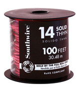 Southwire 11581642 Simpull THHN or THWN2, 14 Gauge THHN Solid Wire, 100&#39;... - $39.15