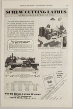 1930 Print Ad South Bend Screw Cutting Lathes 4 Models Shown Indiana - £10.41 GBP