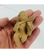 Clay Cupid Figurine Angel Cherub Violin Anatomically Correct Sculpture H... - £24.91 GBP