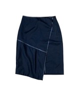 White House Black Market Women 6 Skirt Midi Asymmetric Pin Stripe Wool-B... - $427.24 MXN