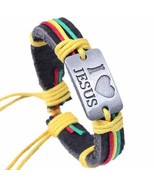 Vintage Leather Christian Bracelets with Adjustable Wax Cord in 7 Styles - $169.11 MXN
