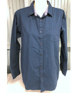 Lee Cotton Blue Plaid XL Mens Long Sleeve Button Shirt 26&quot; Chest  - £9.28 GBP