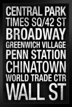 New York City MTA Large NYC Subway Train Map + Free Subway Stations Art Print - £3.90 GBP