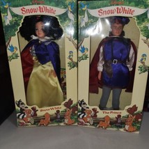 NEW Vintage BIKIN Disney &quot;Snow White &amp; The Prince&quot;  11.5” Dolls lot of 2 - £31.49 GBP