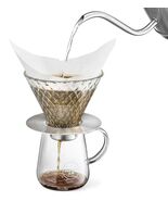 Osaka, Glass Coffee Dripper - Diamond Weave Dripper with Removeable Base - €22,33 EUR