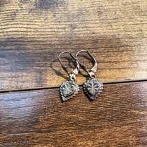 Vintage Beverly Hills Silver Earrings Heart Drop Dangle - $20.00