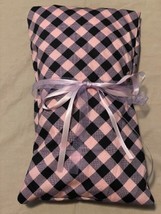 Black Pink  Plaid Microwaveable Corn Heating Bag / Cold Pack (~10x15) - $29.69