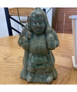 Vintage 7&quot; Chinese Green Celadon Glaze Figurine Of A Man - Signed - €51,03 EUR