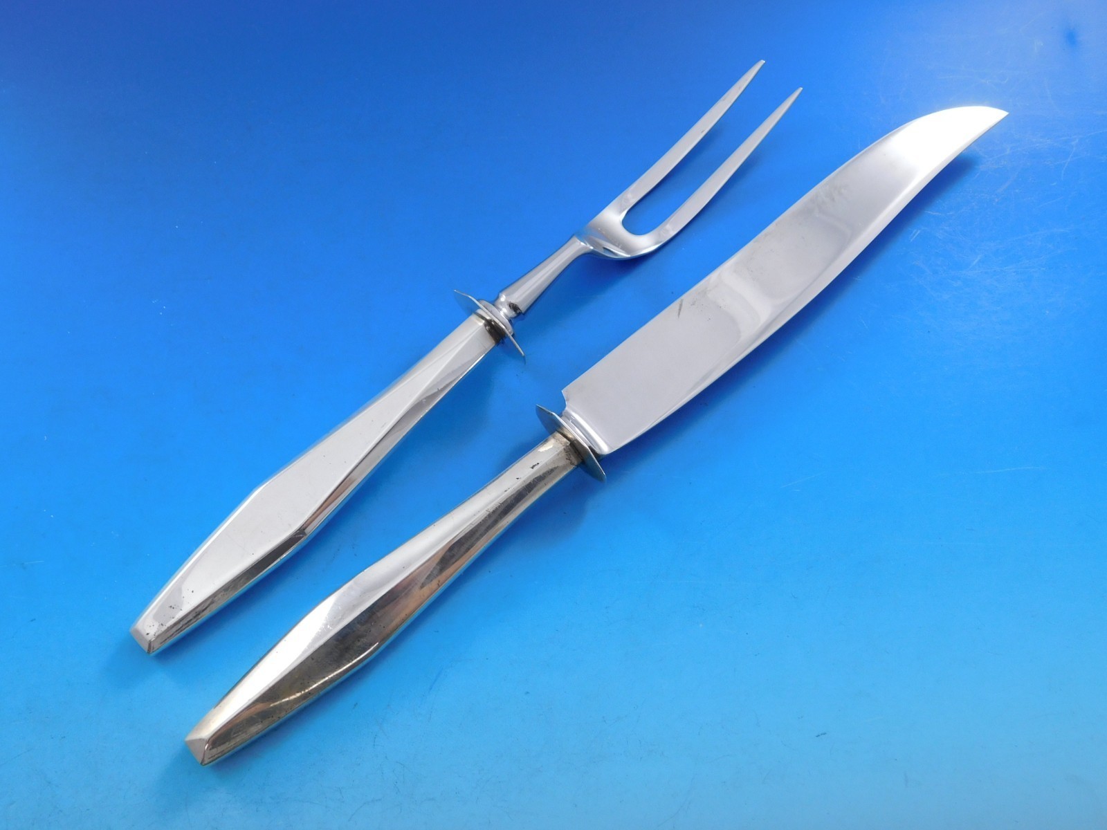 Diamond by Reed and Barton Sterling Silver Flatware Set Service 97 pieces Modern Item image 12