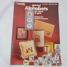 Vintage 1979 Charted Alphabets by Leisure Arts Counted Cross Stitch Leaflet - $16.83