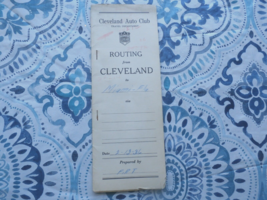 Rare Vintage Cleveland Auto Club Travel Department Routing From CLEVELAND/MIAMI - £8.54 GBP