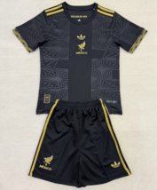 Kids Mexico 2025 Gold Cup Black Kits Shirt Youth Jersey With Shorts - $49.00