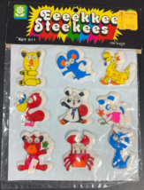 Googly Eyed Puffy Animal Stickers Crab Cat Mouse Bear New in Package Vintage - £10.24 GBP