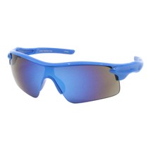 Kids Boys &amp; Girls Sunglasses Sporty Wrap Around Half Rim Mirror Lens UV400 - £10.99 GBP