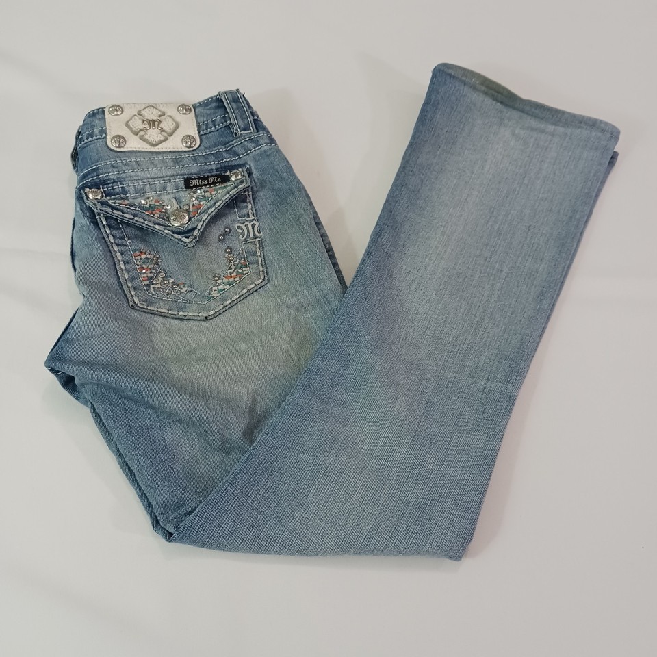 MISS ME JP8242B Signature Bootcut Women's Blue Cotton Blend Jeans Sz 26 (29×30) Item image 2