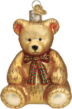 Old World Christmas Teddy Bear Glass Christmas Ornament 12543 - £15.75 GBP
