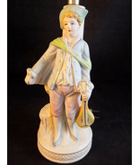 VINTAGE PORCELAIN Electric LAMP OCCUPIED JAPAN Colonial Man w/ Lyre 10&quot; ... - $33.94 CAD