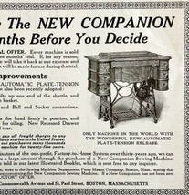 1916 Sewing Machine New Companion Advertisement Perry Mason DWMYC2 - £12.55 GBP