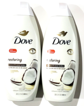 2 Pack Dove Restoring Coconut & Cocoa Butters Microbiome Nutrients Body Wash... - $33.99