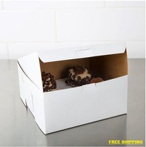 250-Pack 8&quot; X 8&quot; X 4&quot; White Square Paperboard Cake / Bakery Box Made In ... - $184.29