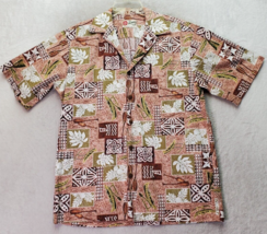 Vintage Hilo Hattie Shirt Men&#39;s M Multi Hawaiian Short Sleeve Collar But... - $27.76