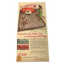 Armstrong Quaker Rugs Vintage  Print Ad 50s Advertising Home Decor - £11.84 GBP