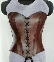 Medieval Leather Corset, LARP Handmade Leather Corset, Handmade Armor Leather Co - £156.06 GBP
